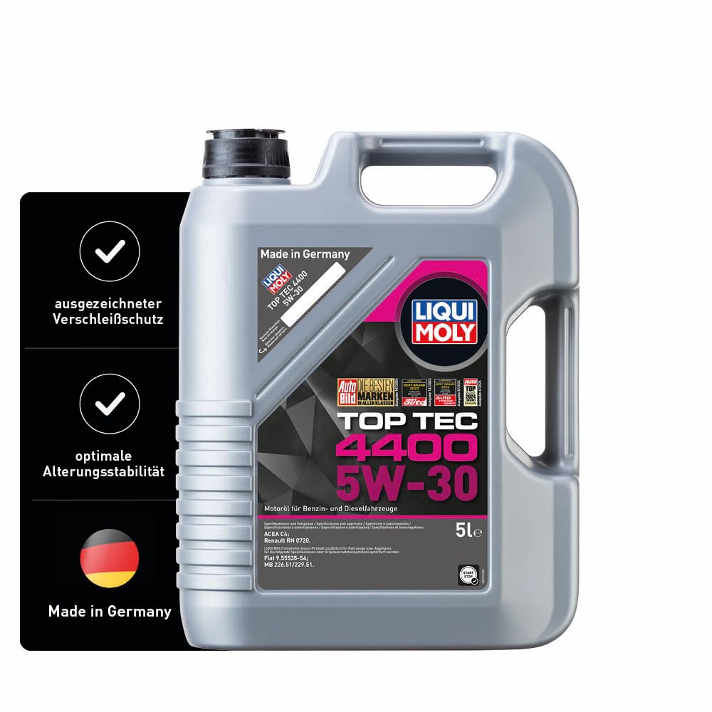 LIQUI MOLY Top Tec 4400 5W-30 | 5 L | Synthesetechnologie Motoröl | Art.-Nr.: 3751 | 3751, Top Tec 4400 5W-30