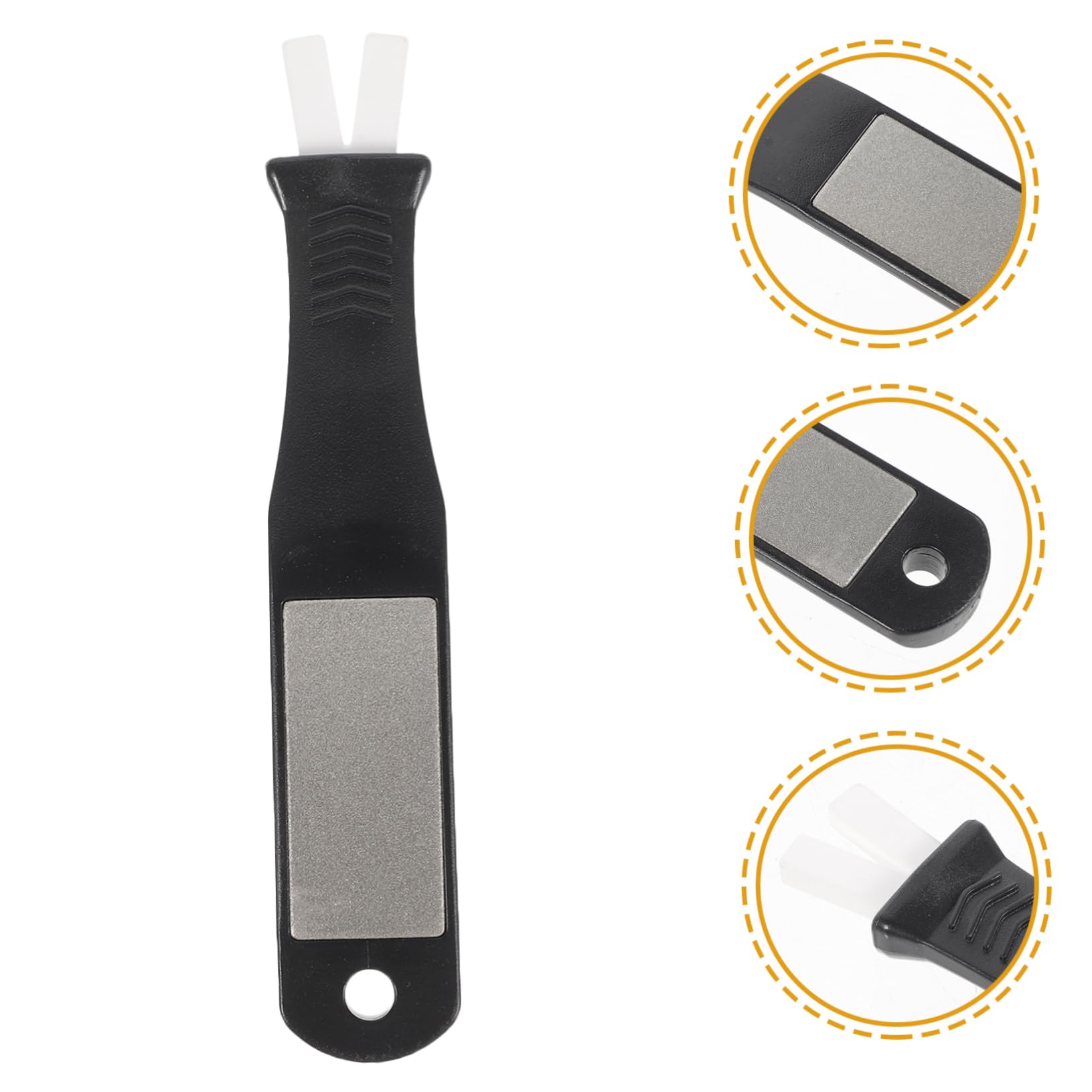 POPETPOP Affûteur De Patins Portable Meule De Patin Pratique Pierre À Aiguiser en Plastique Accessoire De Patins en Corindon 3 Pièces