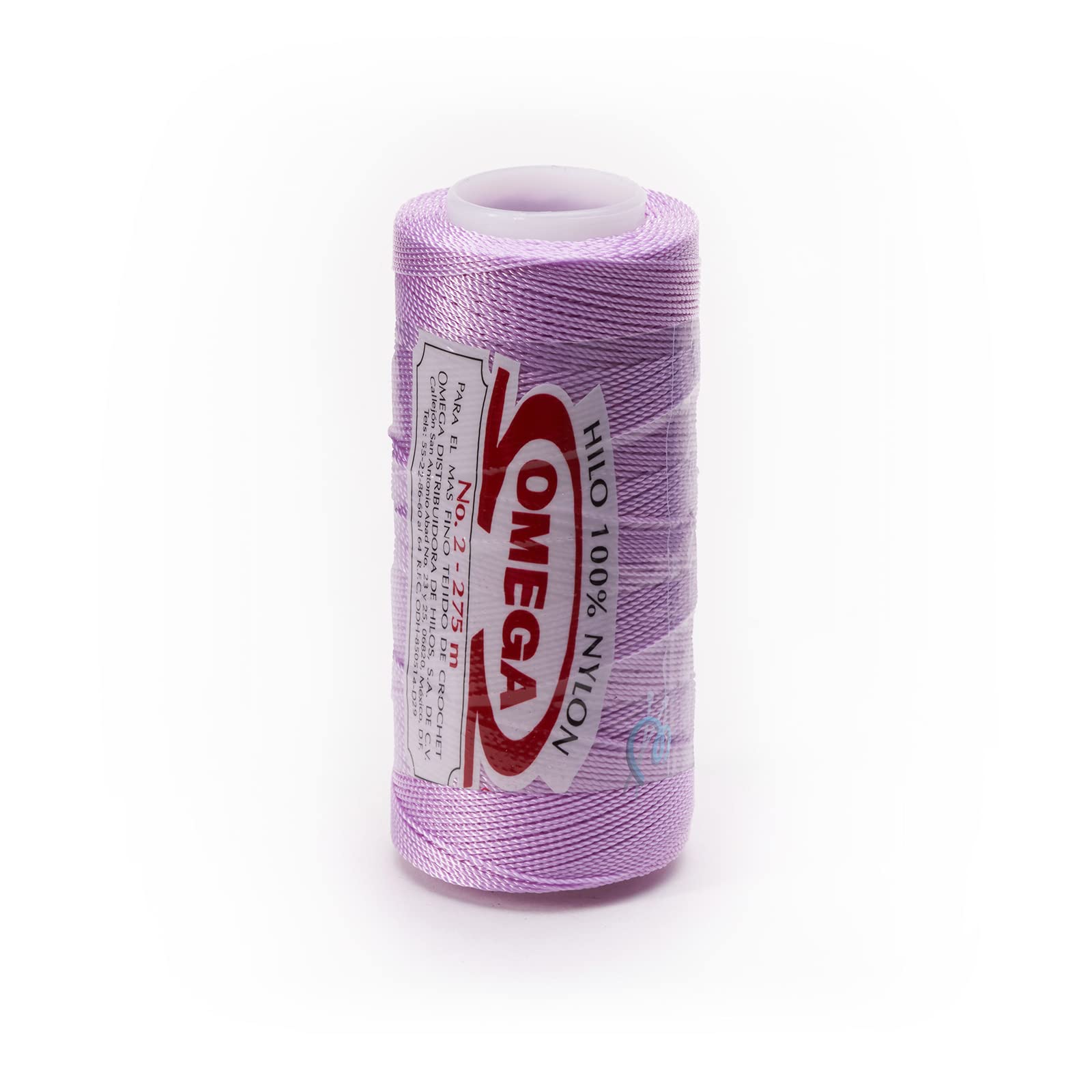 Nylon NO.2 by Omega - Strong 100% Nylon String Cord for Fine Crochet and Crafts - Color: 14 Lilac