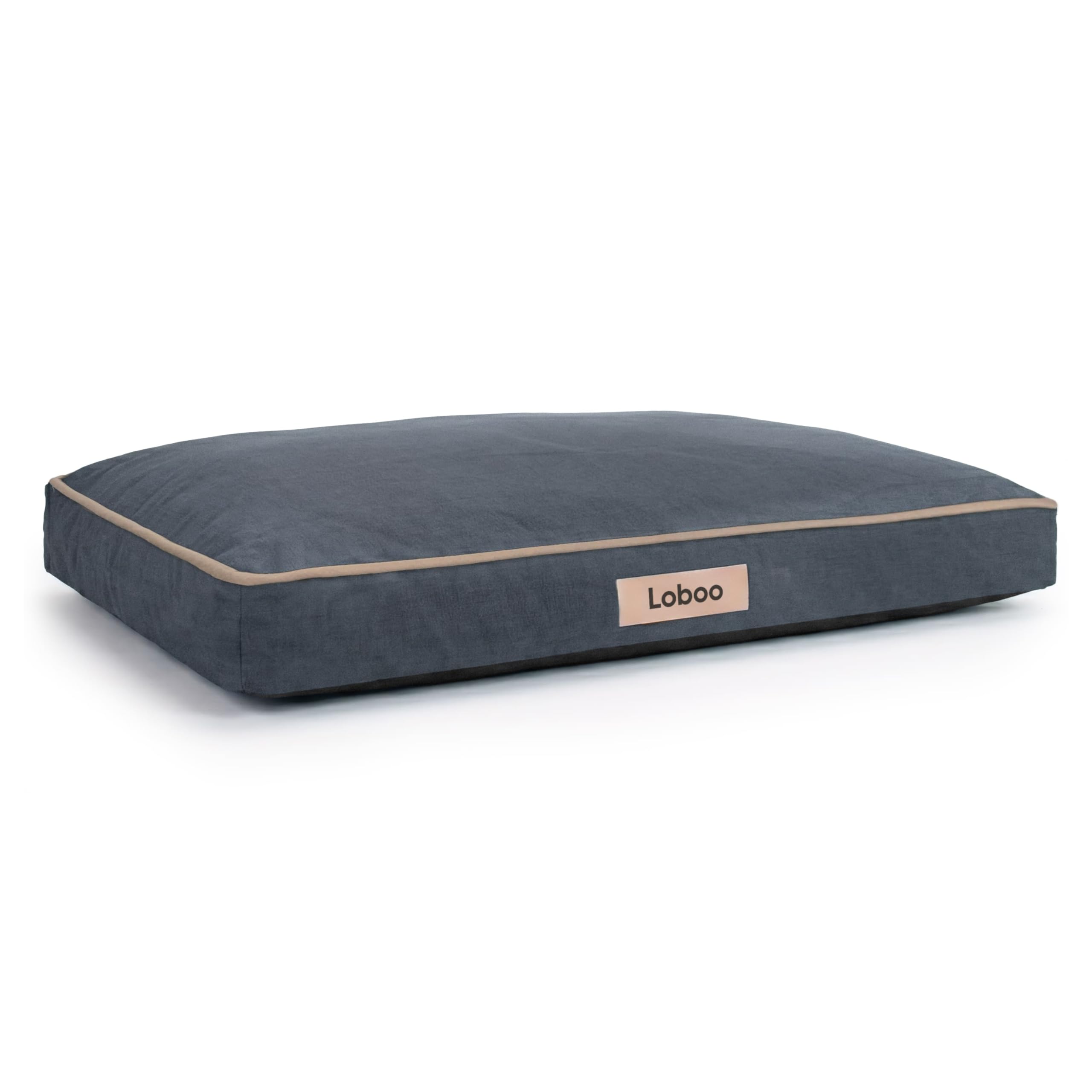 LOBOO Cama Viscoelástica para Perros Pequeños y Gatos Talla S 60x40 cm | Colchón Premium 50% Visco 50% Fibra | Cama Cómoda para Descanso Diario