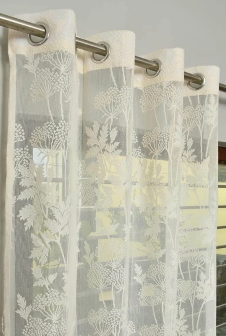 Floral Door Curtains - Soft Sheer Panels FREE SHIPPING -14