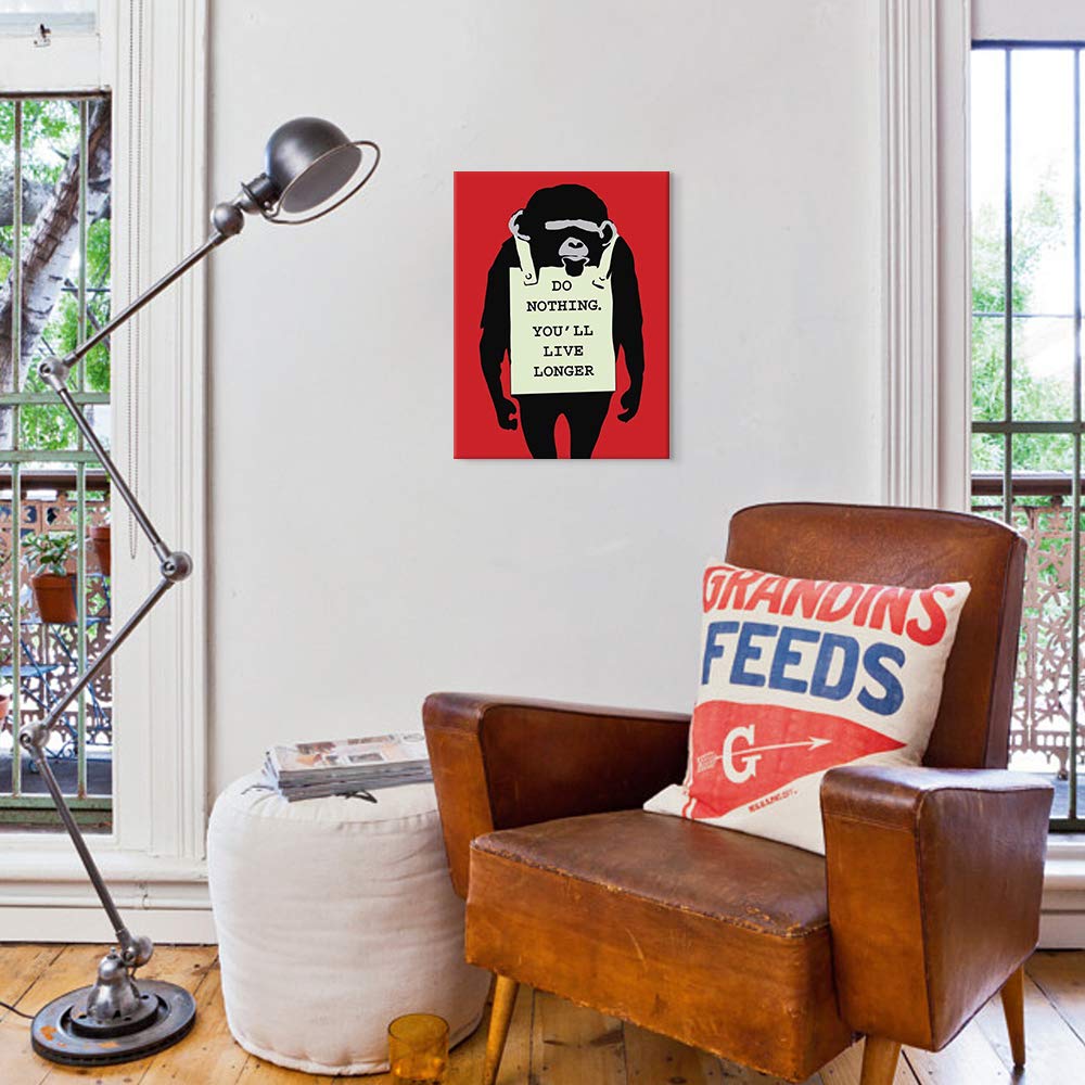 Amazon｜7 CANVAS Banksy バンクシー ゴリラ ポスター アートパネル