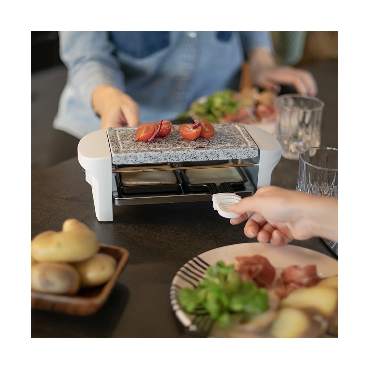 Appareil a Raclette LIVOO DOC156W 2 personnes - Blanc