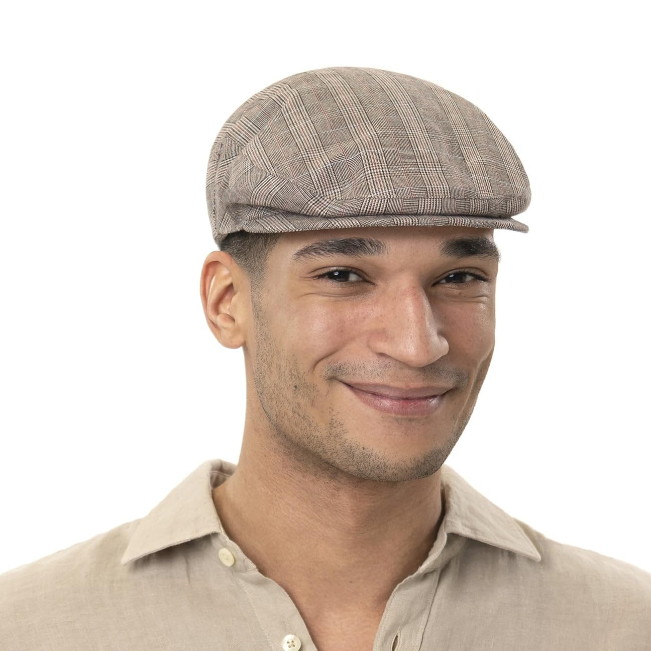 Lipodo Casquette a Carreaux Devron Homme - Made in Italy en Coton Gavroche avec Visiere, Doublure Ete Printemps-ete