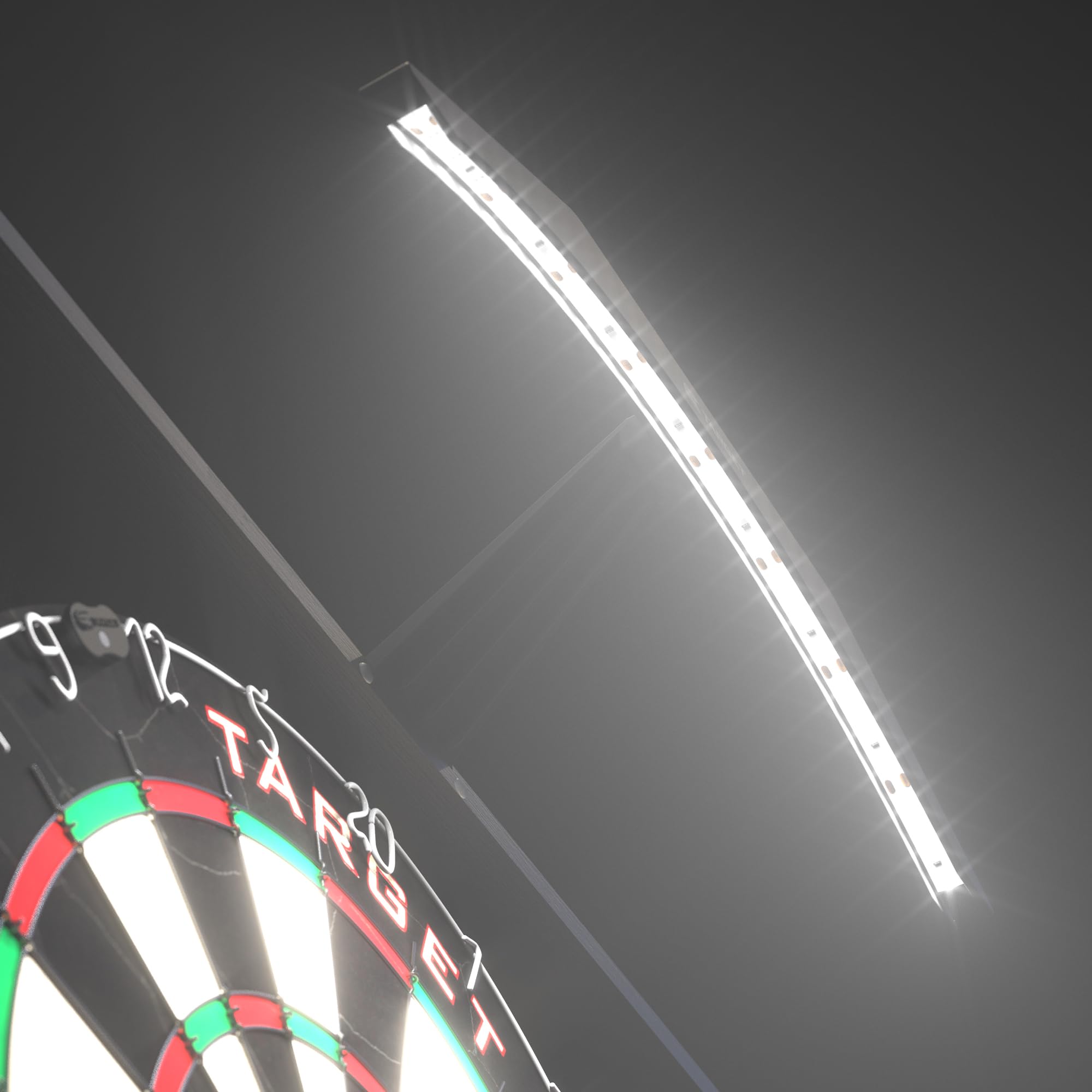 Target Darts Arc Dartboard LED Light Sicurezza Fits All Dart Boards Easy Assembly Bright Lighting