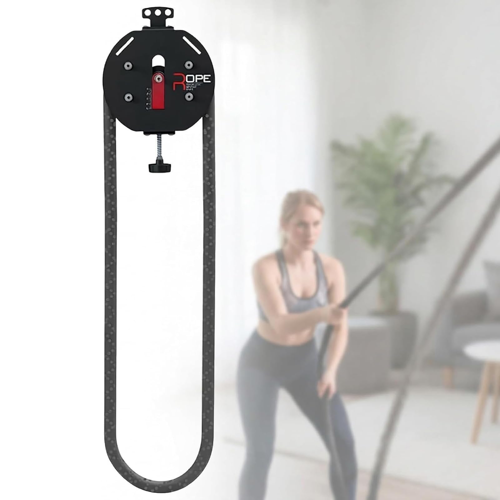 LSRFXF Portable Cable Pulley System, Endless Rope Trainer, Pulley Cable System for Home Gym, Rope Pulling Machine for Muscle Endurance, Upper Aerobic Exercise Extremity Training