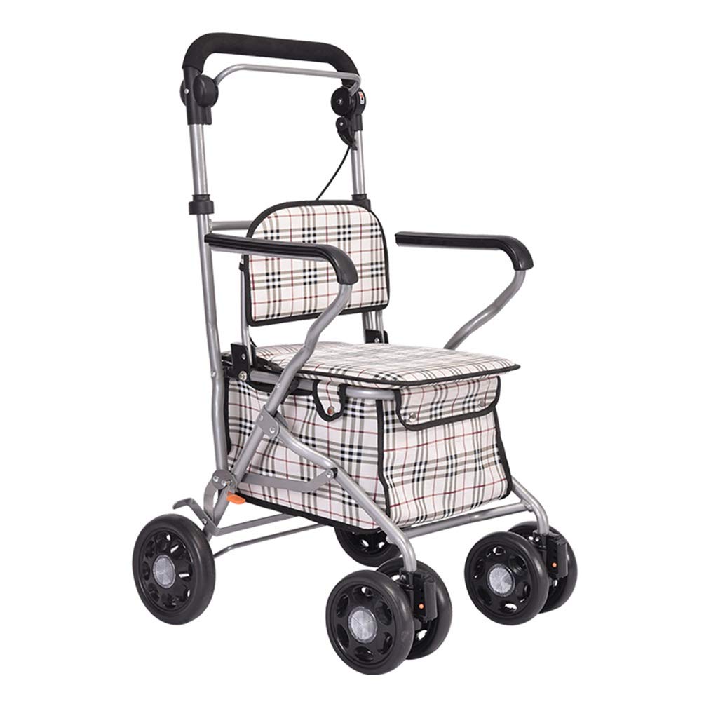 Buy Walkers Walker Folding Walker Portable Shopping Cart Elderly Trolley Scooter Walker Give The