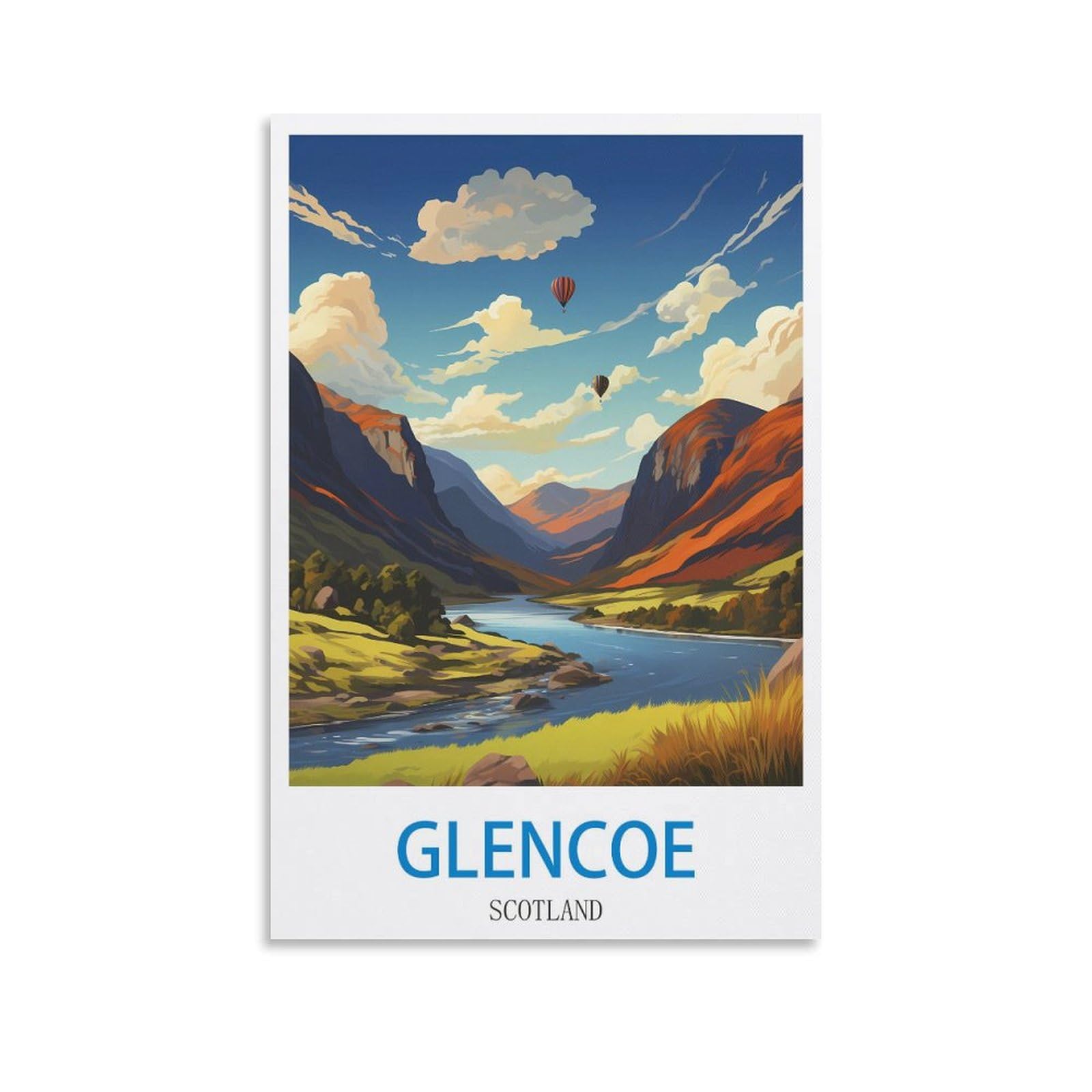 Naegv V362 5D Diamond Painting Kits For Beginners，Glencoe Scotlands Gem Art Crafts Diamond Diy Kits For Wall Decor Home Office Decoration 50X60cm