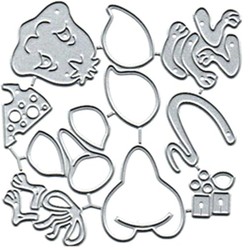 Miniatura 2 de Troqueles de metal con cara sonriente, diseño de flores de primavera con marco de encaje, plantillas cortadas para tarjetas de invitación de