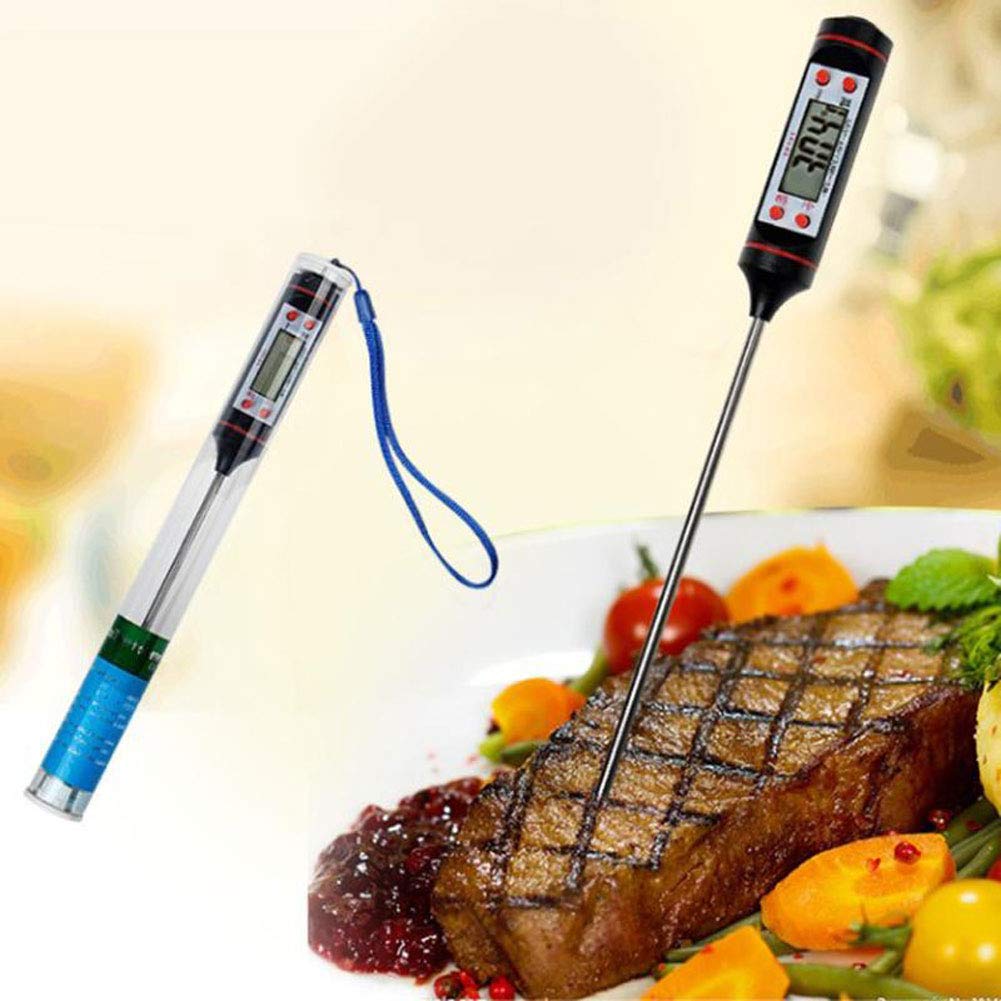 Digital Cooking Thermometer, 5.8 inches Long Stainless Probe Kitchen Food Meat Thermometers with Instant Read Best for Food, Meat, BBQ, Milk, and Water
