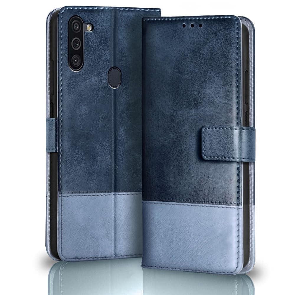 TheGiftKart Flip Back Cover Case for Samsung Galaxy M11 | Dual-Color Leather Finish | Inbuilt Stand & Pockets | Wallet Style Flip Back Case Cover for Samsung Galaxy M11 (Blue & Sky) (B0CHMRYZGX) Amazon Price History, Amazon Price Tracker