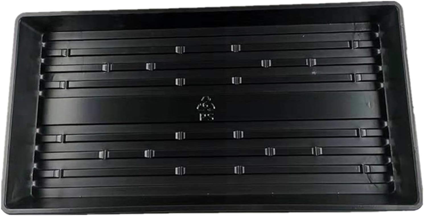 woyada 5/10 piezas rectangular de semillero sin agujeros de drenaje, bandeja de plástico para plantas de invernadero graden (54 x 28 cm)