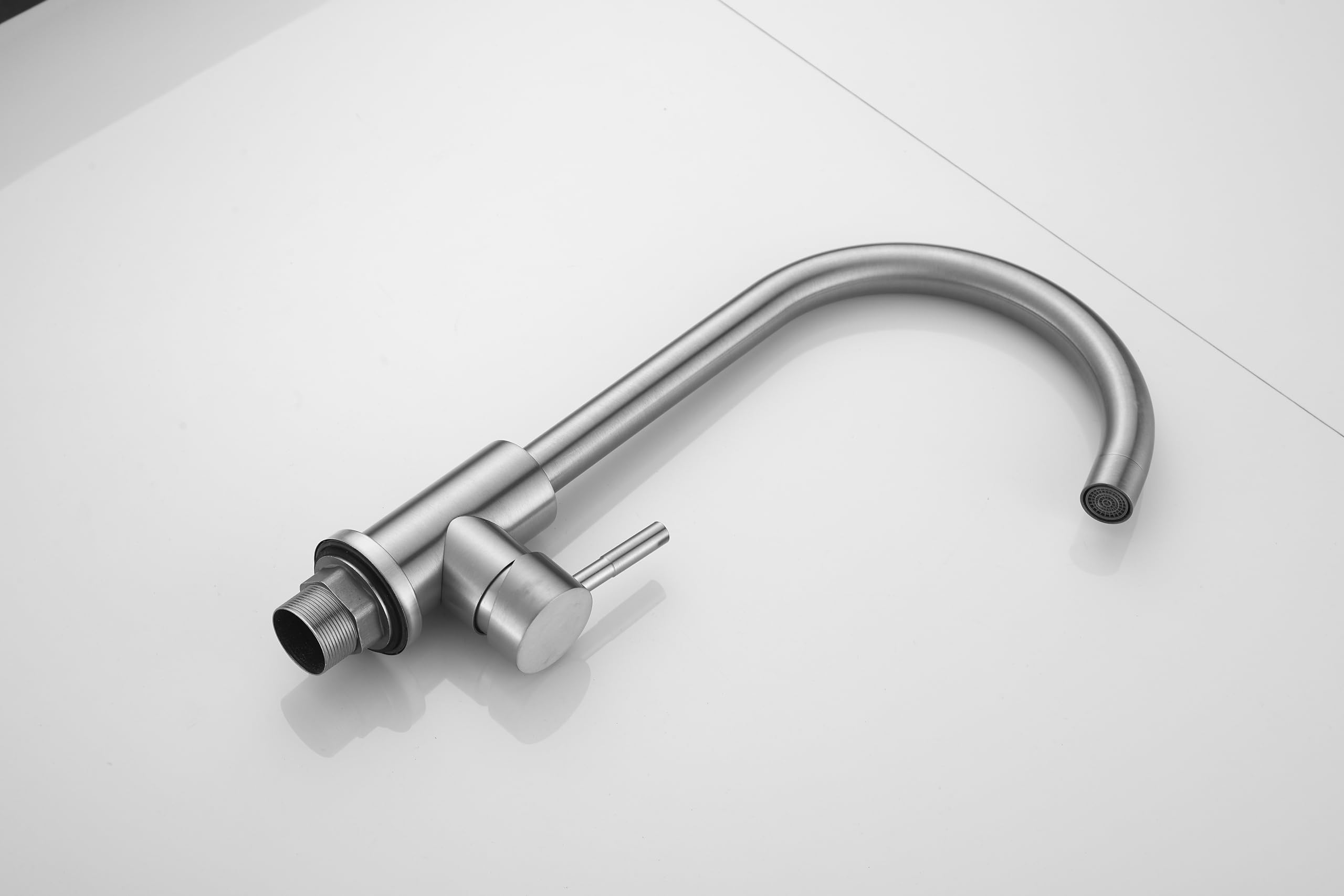 Kitchen Sink Tap with Pull Down, Stainless Steel - Image 2