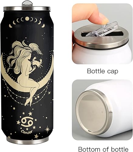 Miniatura 3 de tatamonkey Vaso de constelación de cáncer del zodiaco para hombre y mujer, vasos de acero inoxidable para fanáticos de la astrología, regalos de
