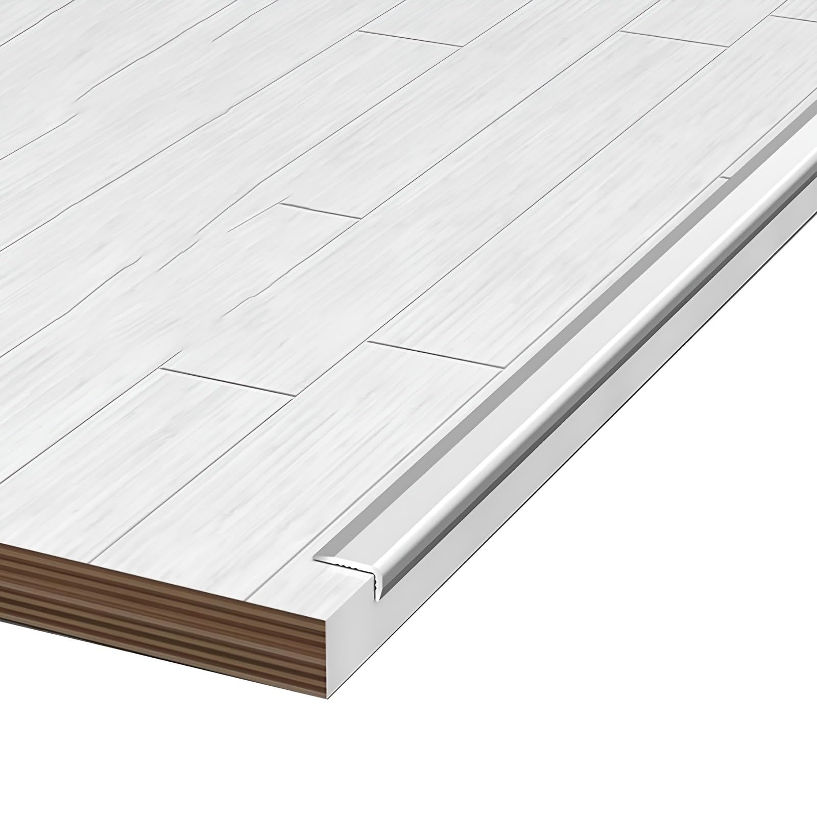 Coayuou Tile Trim Aluminum Corner Protection Profile 90cm* 3 Pcs Edge Protector Ideal for Floor & Wall Edges, Waterproof, Durable & Easy to Install Ideal for Home/Office(Silber,3cm*1cm)