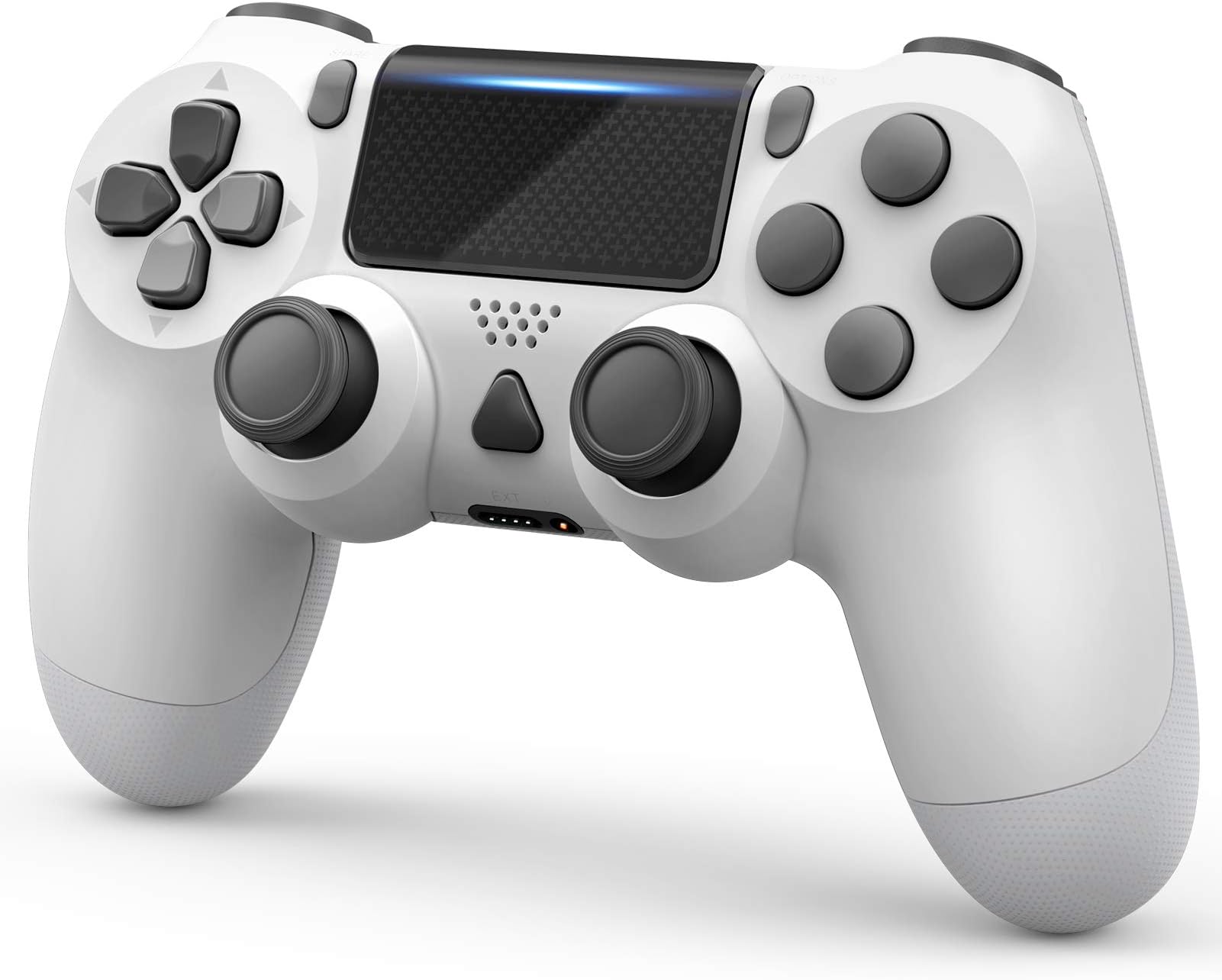 Nolansend Wireless Controller Compatible with P-S4, Remote Game Controller with Dual Vibration Gamepad Joystick Controller Compatible with P-S4 4(White)