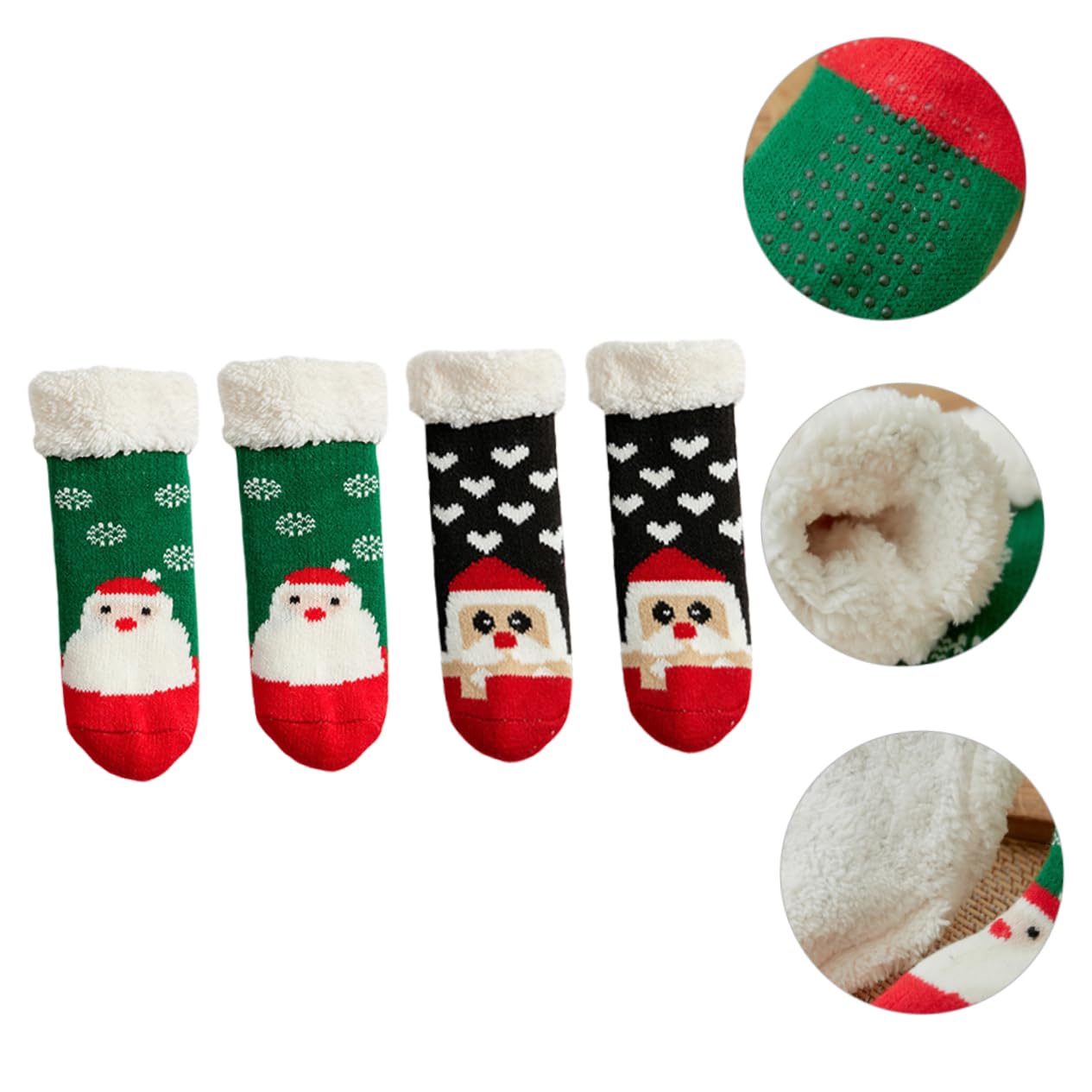 ABOOFAN 6 Paia Calzini Da Natalizi Calzini Di Cotone Per Bambini Di Babbo Natale Pupazzo Di Neve Bambino Tenere Caldo Sherpa Uomini e Donne Per Dormire