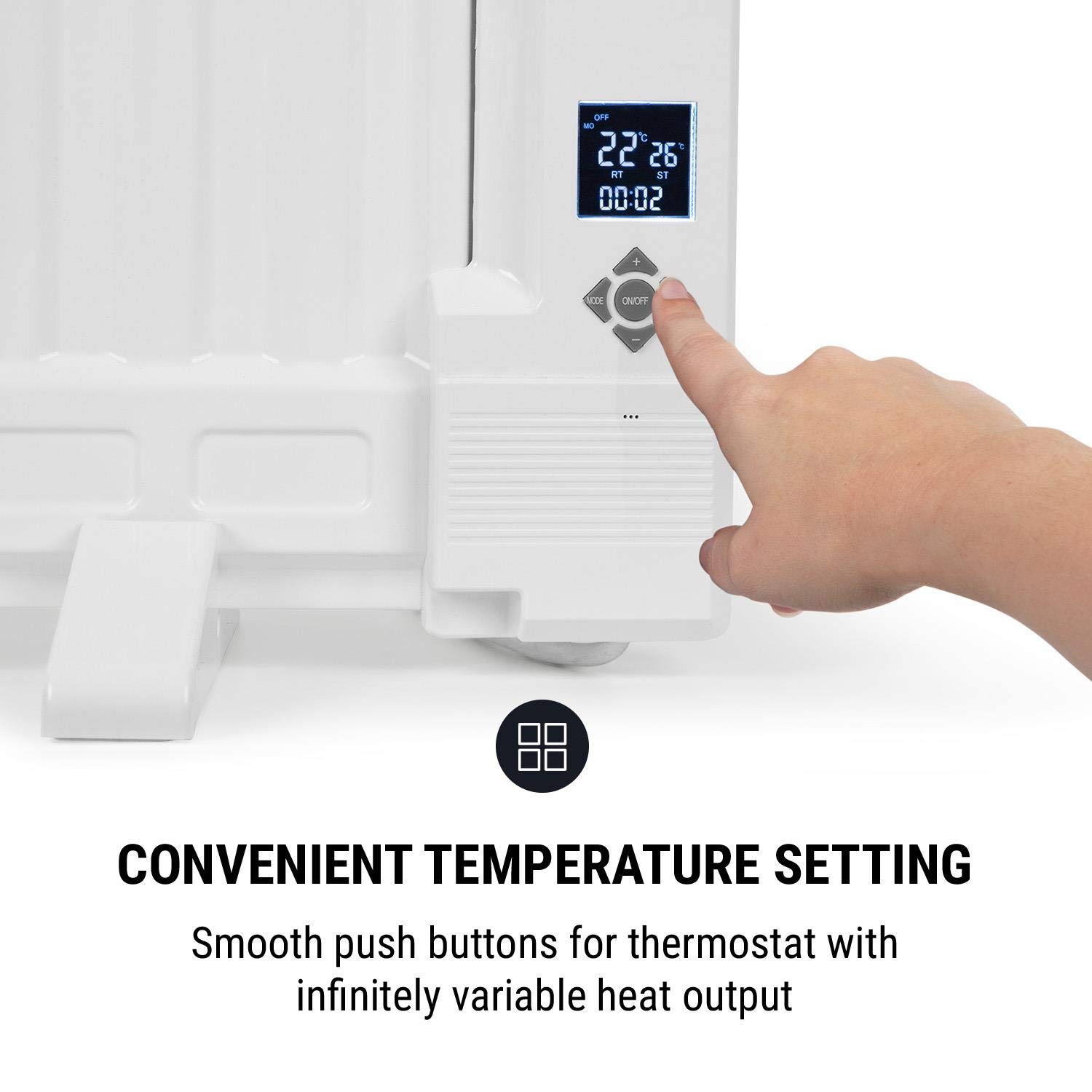 oneConcept Wallander oil filled radiator, electric oil heater