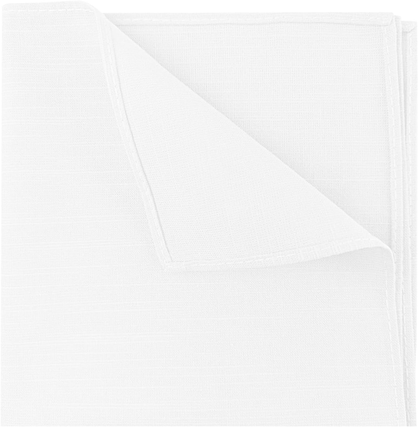 4 Pack Men’s Solid Cotton-Linen Pocket Square Set – 11.8 × 11.8 Inch Suit Handkerchief Set
