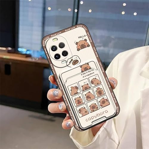 Phone Case Compatible with Huawei Nova15, Cartoon Cover Back Cover Card slot Graffiti Dirt-resistant Full wrap Shockproof TPU Ca
