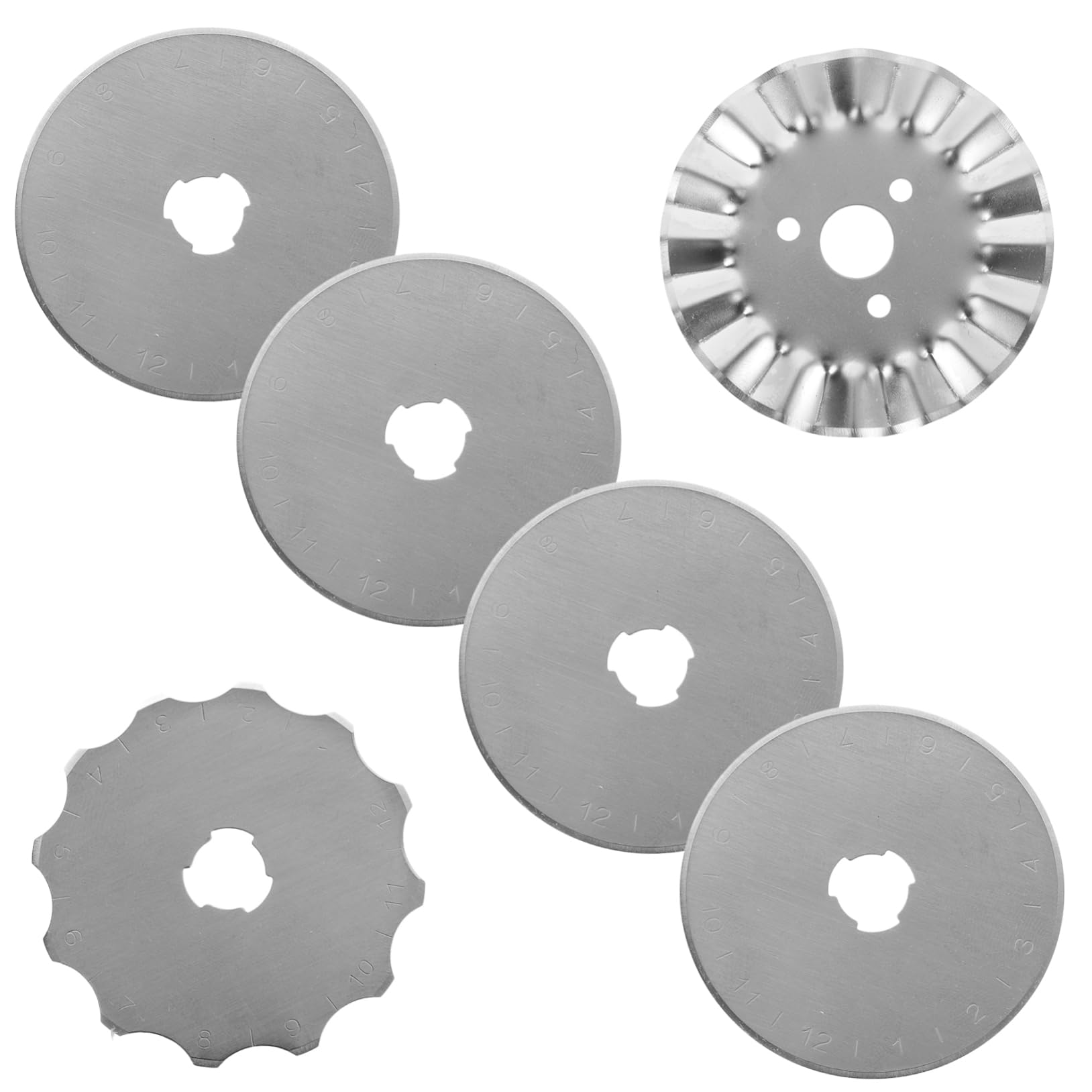 Gadpiparty 3 Ensembles Outil De Coupe Rotatif Couper Couture Grincer Tissu Tondeuse Rotative Partie Petit Papier Recouvert Multi Coupeur Acier Inoxydable Silver 6 Pièces * 3