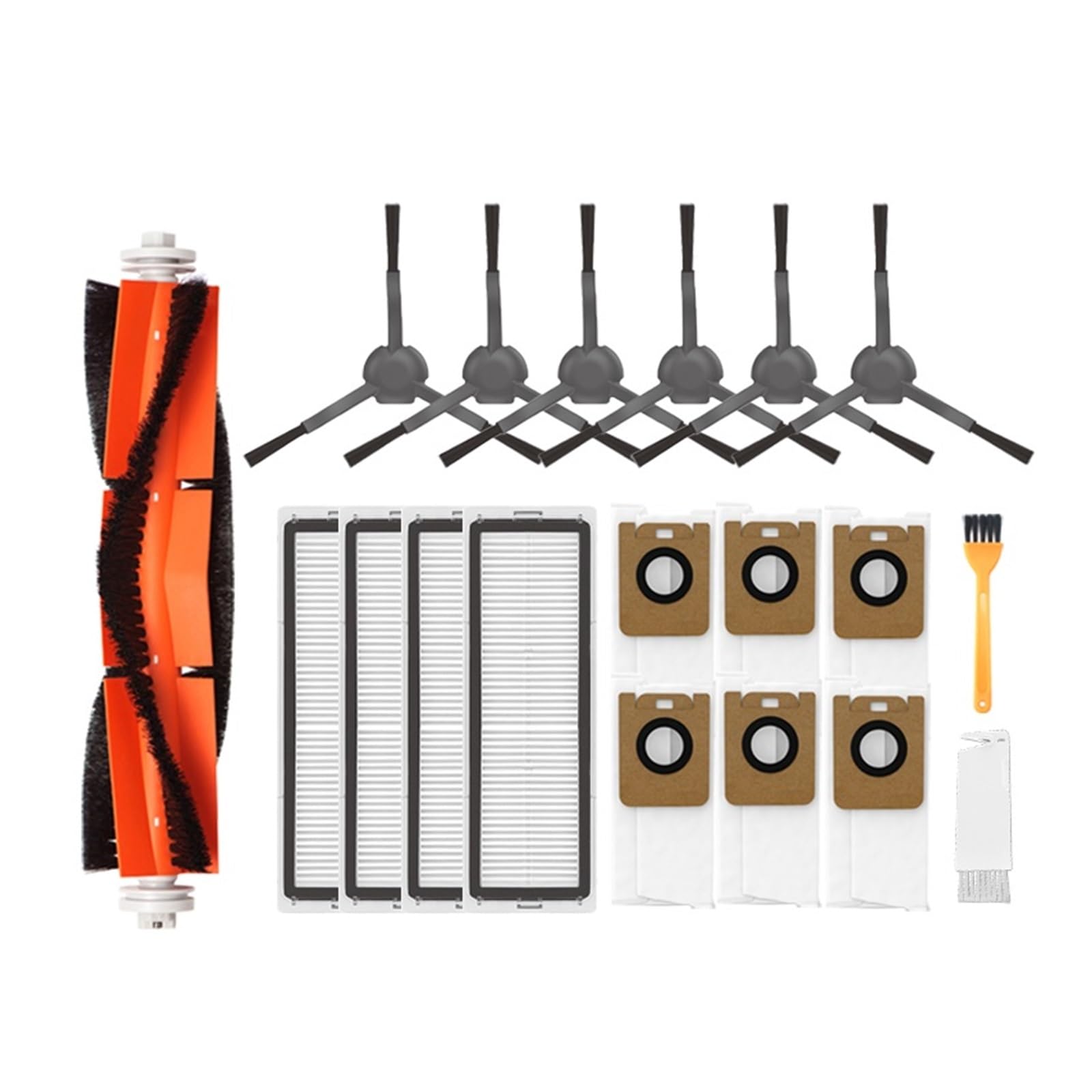 Compatible con Dreame Bot Z10 Pro / L10 PLUS, accesorios, bolsa de polvo, filtro HEPA, cepillo principal, fregona, Robot, piezas de recambio de aspiradora(Chocolate)