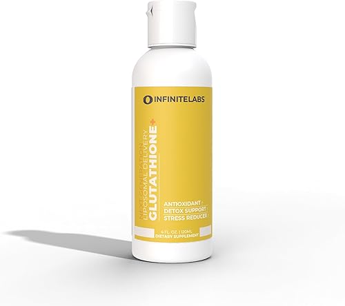 Infinite Labs Suplemento líquido de glutatión liposomal Antioxidante, soporte de desintoxicación y reductor de estrés Sin gluten, sin azúcar