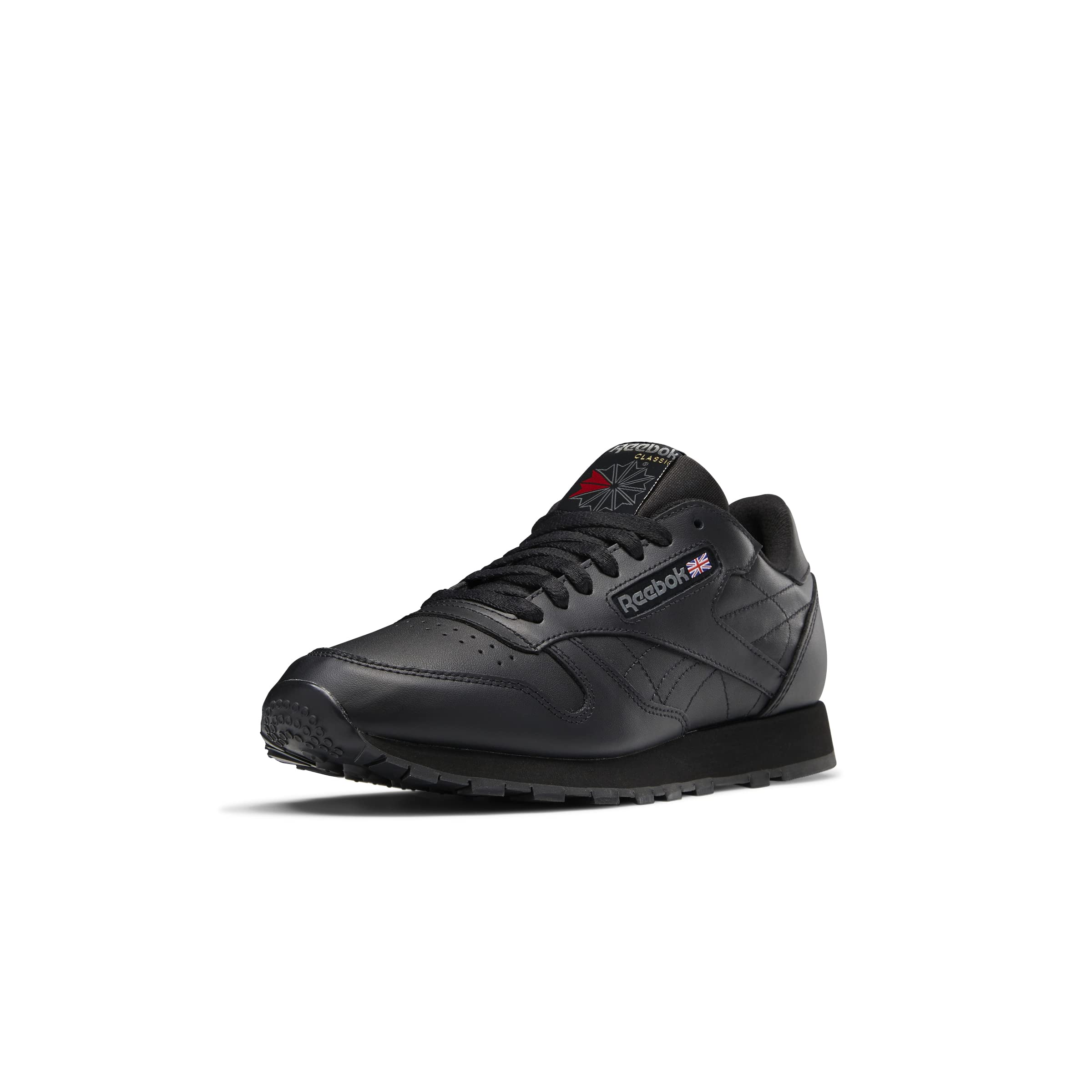 Reebok Men's CL LTHR Shoe, Black, 5 M US