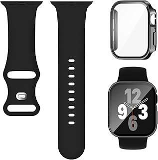 コンパチブル アップルウォッチ バンド シリコン 一体型 直角エッジデザイン 保護 指紋防止 PC ガラス素材 高透過率 耐衝撃 apple watch ベルト カバー 対応 Series 11 10 9 8 7 6 5 4 SE3 SE2 SE 男女兼用 日常使い シンプル 快適装着 通気 柔らかい あっふウォッチバンド対応 46mm 45mm 44mm 42mm 41mm 40mm