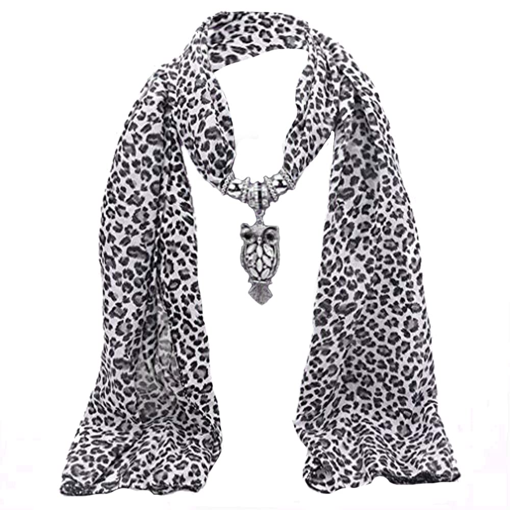 Scarf Bead Pendant Scarf Charm Ethnic Style Infinity Scarves Women's Scarf Necklace