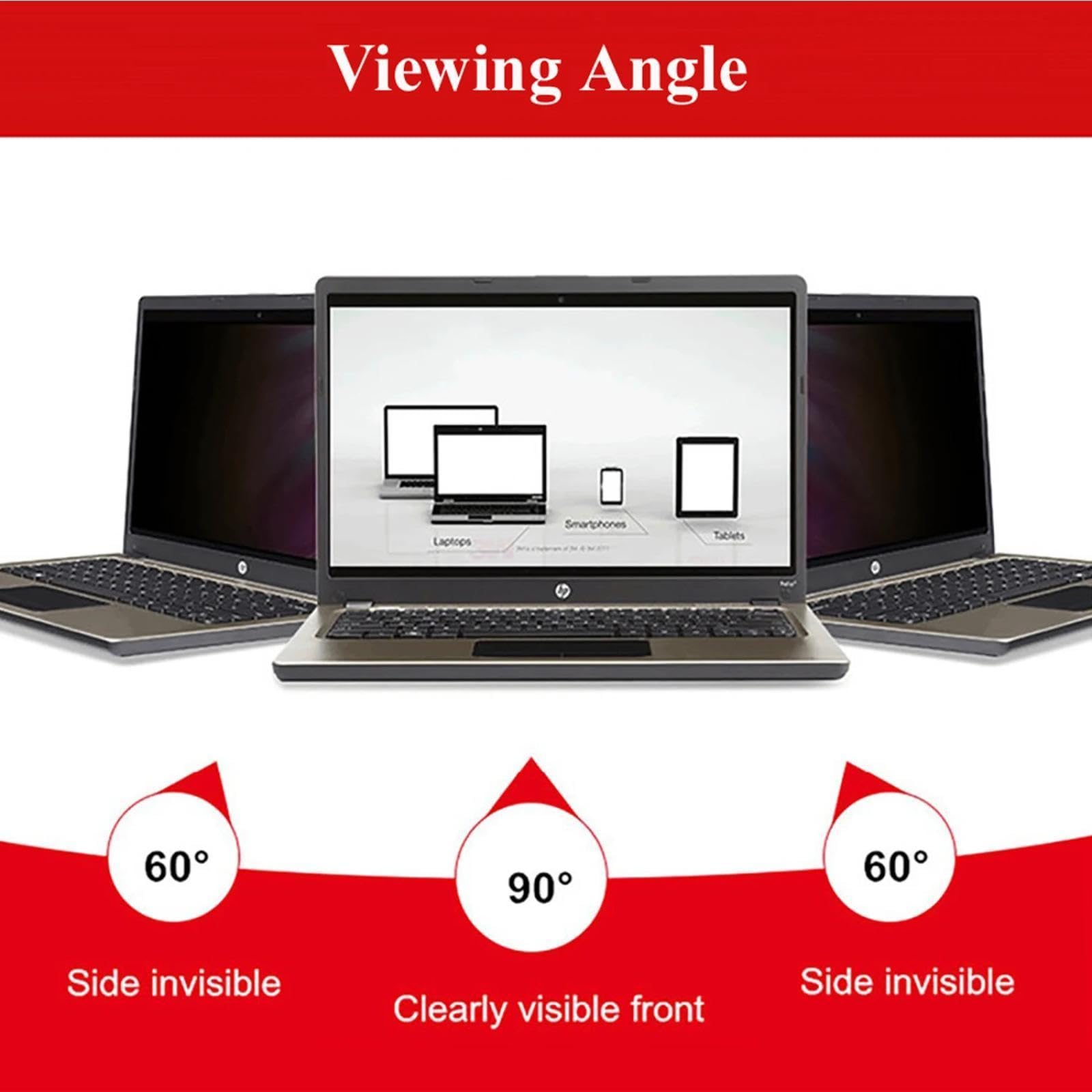 Blendfreie Laptop-Sichtschutzfolie für 11,6-27 Zoll Computer-Monitore, doppelseitig, 2 Stück