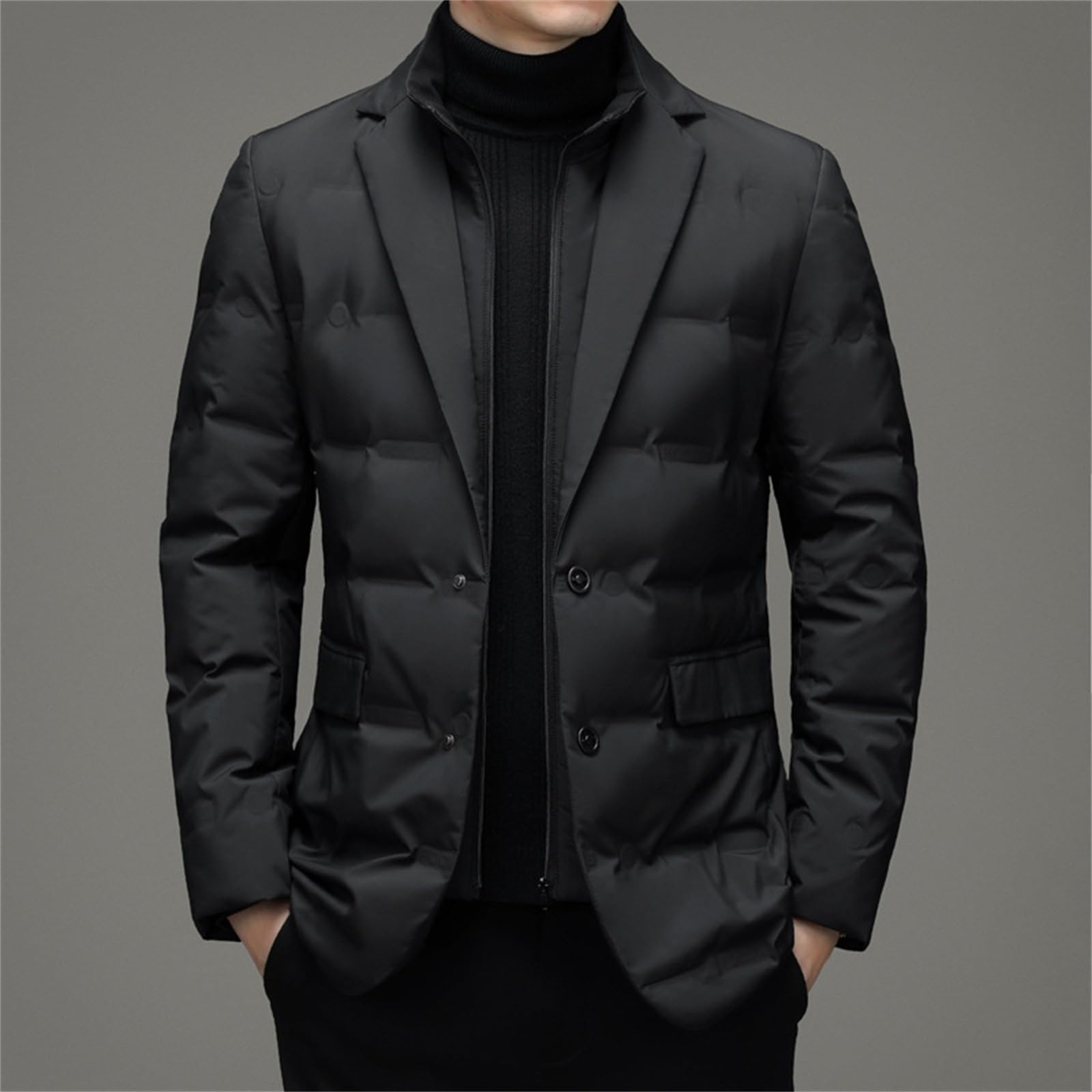 Kobilee Giubbotto Uomo Caldo Leggero Manica Lunga Giacca Parka 4 Stagioni con Cappuccio Giubbotti Invernali Slim Fit Piumino Casual Taglie Forti Imbottito Giubbino Cappotto