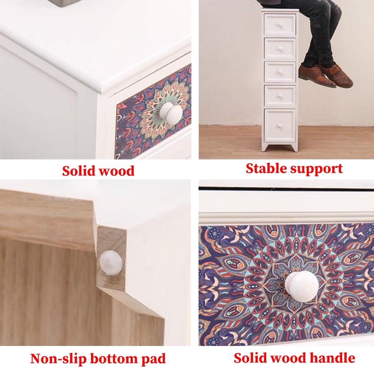 ladekast met 6 stoffen lades, dressoir, metalen frame, industriële stijl