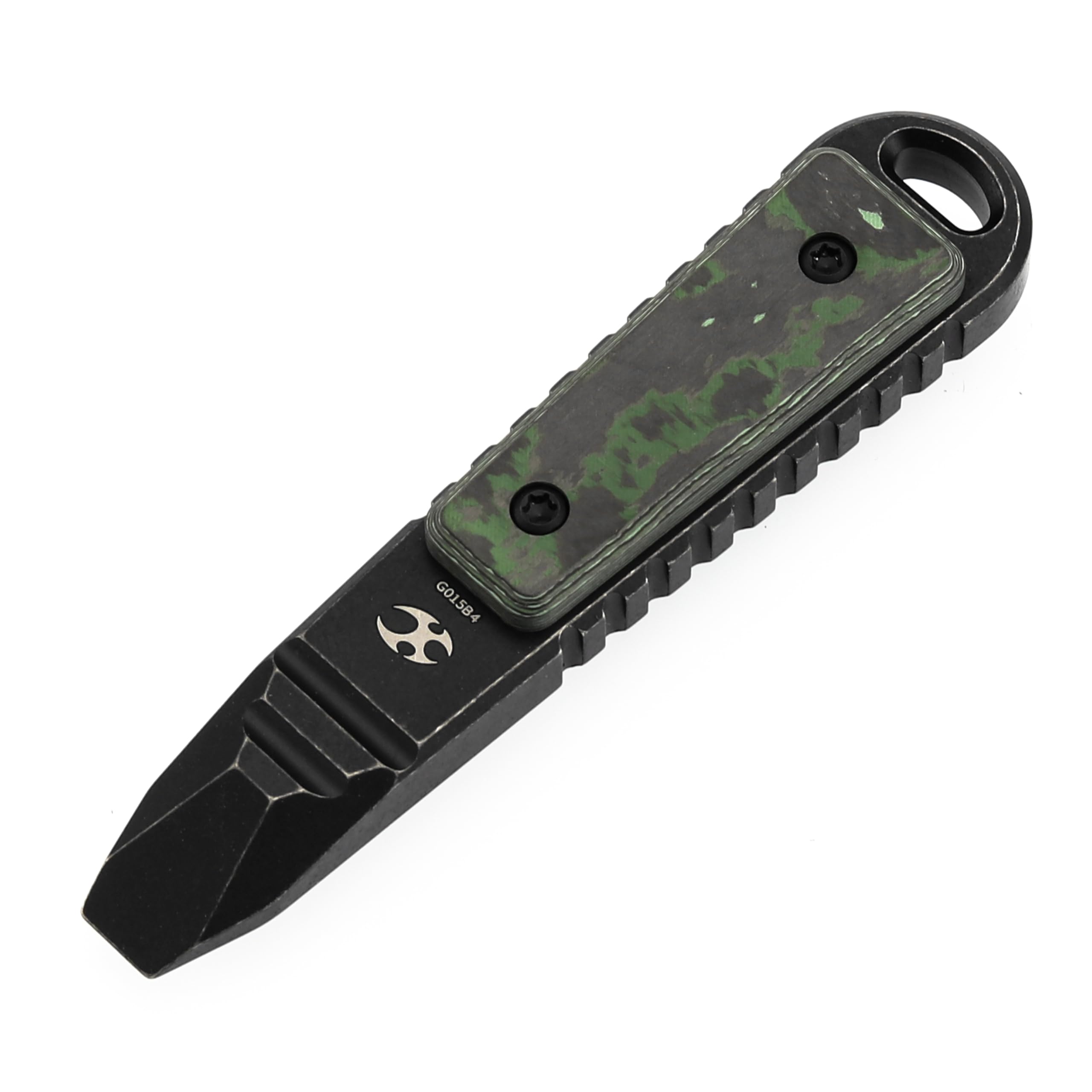 Kansept Kursor Mini Pry Bar, 3.49” Blackwash Titanium + Jungle Wear Fatcarbon Multitool, Pocket Cilp Or Keychain For Edc, G015b4