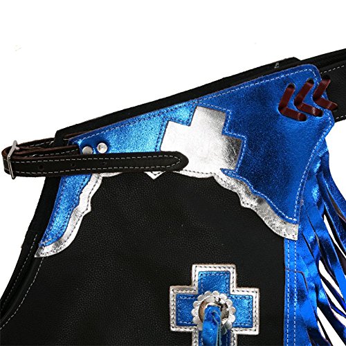 SADDLE BARN Tack Youth Contender Pro Rodeo Chaps Orange/Lime/Blk