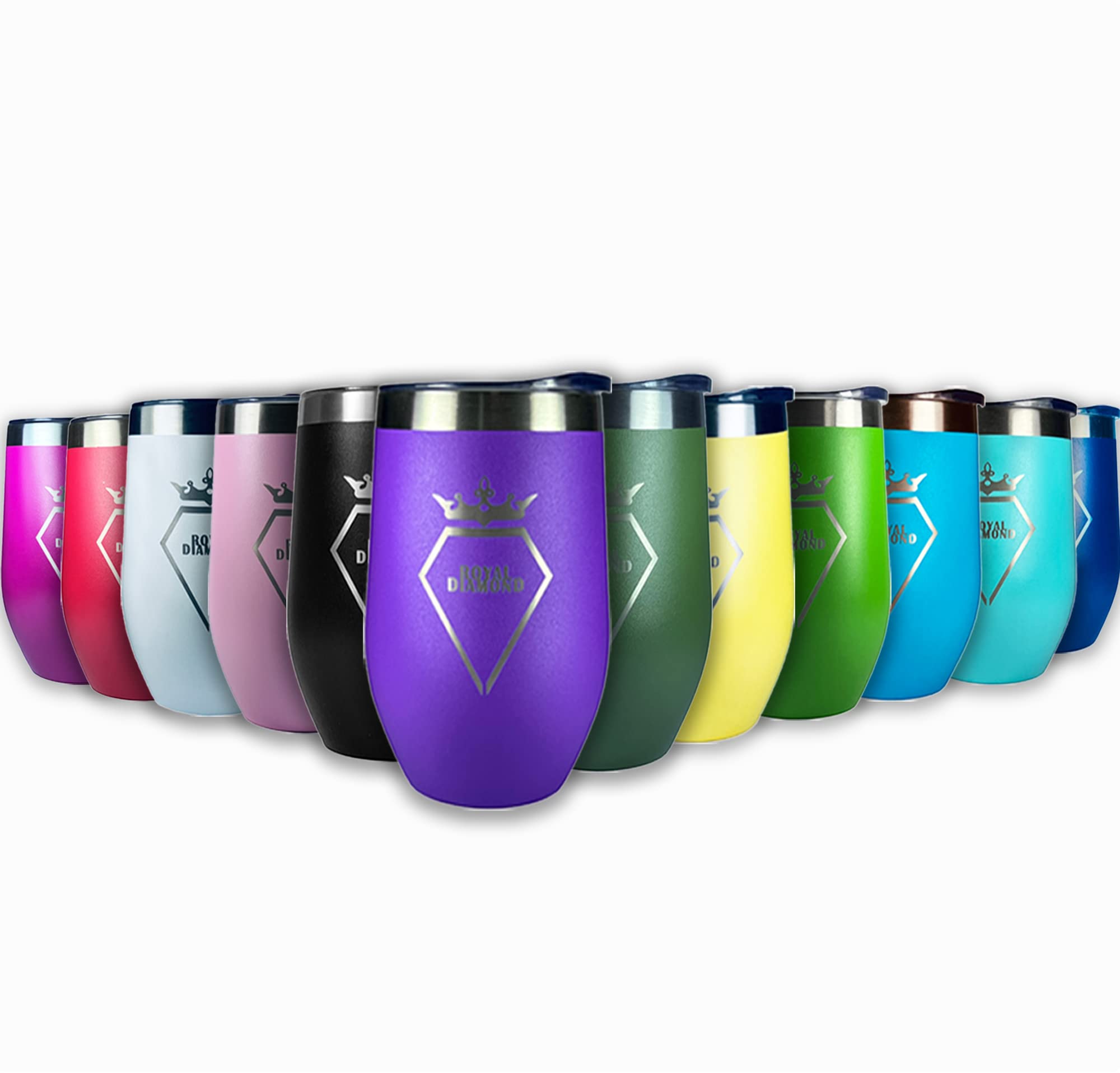 "" Stainless Steel Vacuum Insulated Travel Mug Water Coffee Cup for Home Office Outdoor Works Great for Ice Drinks and Hot Beverage Cola Shape 12oz (Purple)