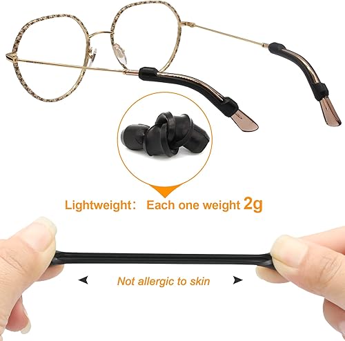 Miniatura 5 de Sujetadores de silicona suave para las puntas de las patillas de las gafas, con manga, antideslizantes, elásticos y cómodos, para gafas de sol,
