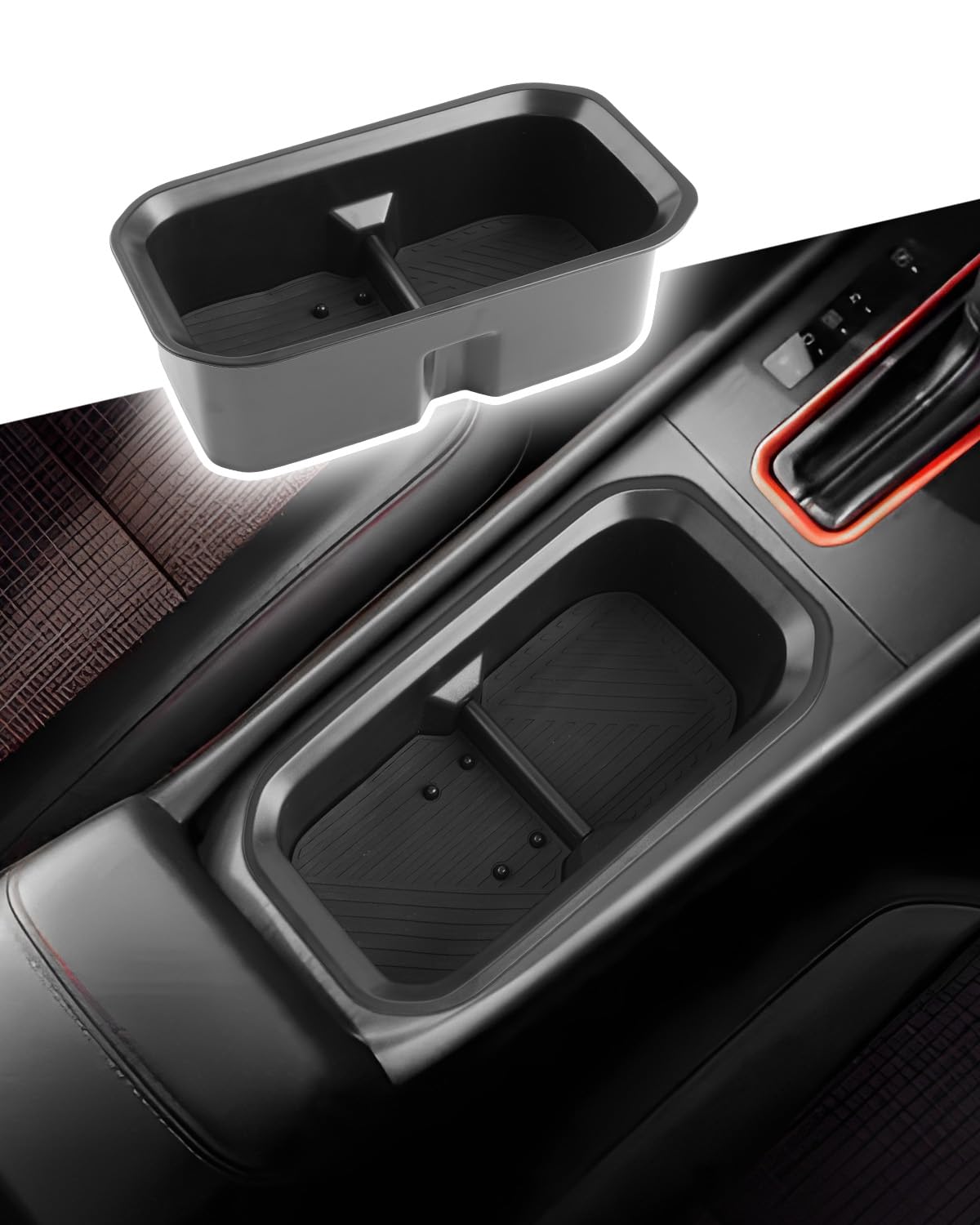CDEFG for 2025 2026 Nissan Kicks Center Console Cup Holder Organizer Insert TPE Accessories