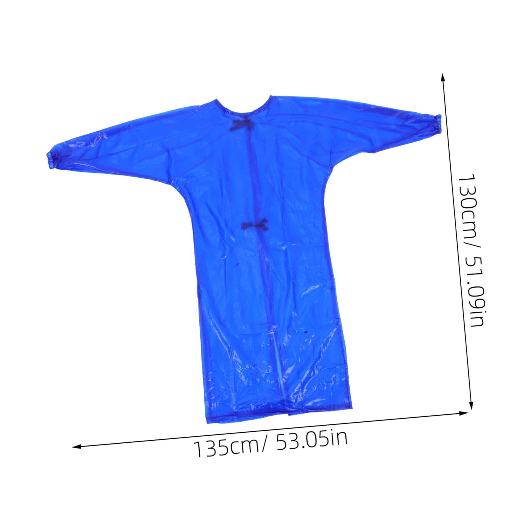 VILLCASE Langarmbluse wasserdichte Schürzen zum Geschirrspülen Geschirrspülschürze wasserdicht Laborjacke Schürzen Masse Laborkittel Küchenschürzenärmel Bulk-Schürzen PVC Blue