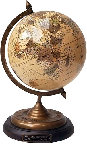 Calif International Mapa de globo del mundo crema decoración de estilo vintage propósito educativo para niños
