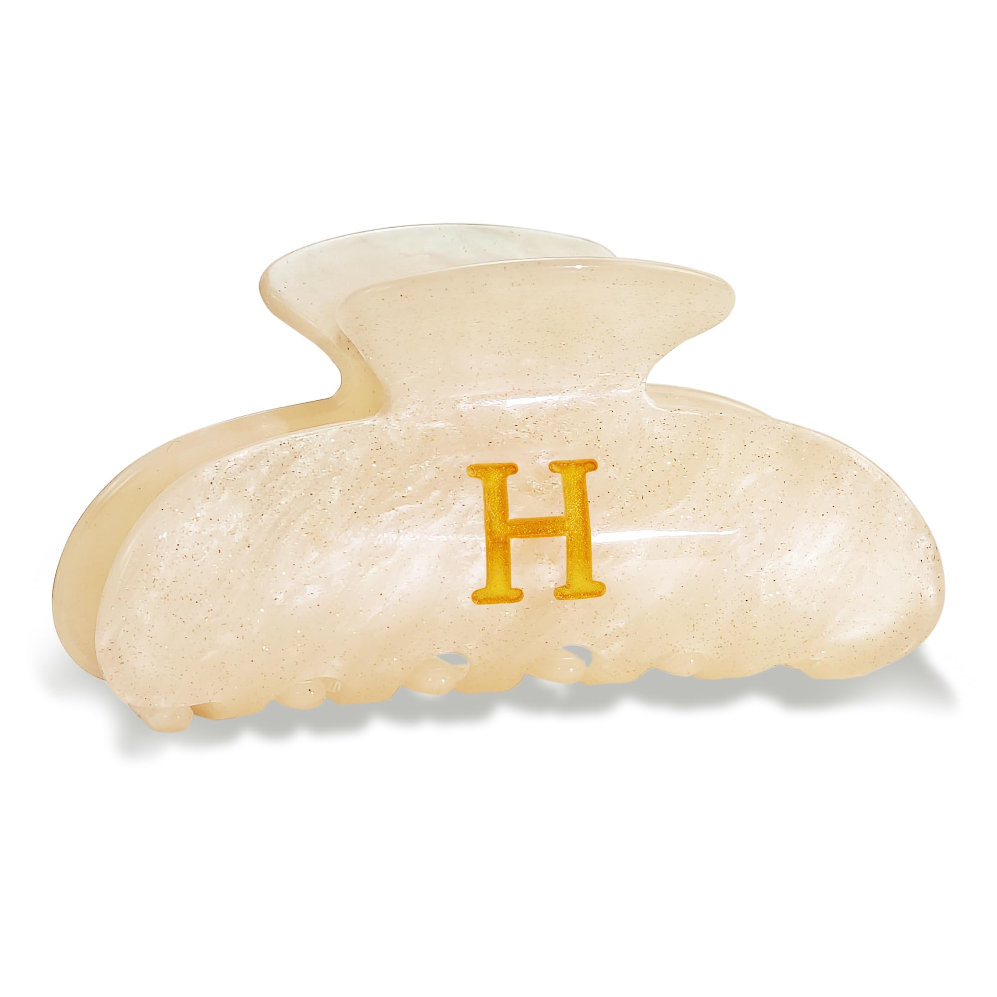 Acrylic Letter Hair Clips for Women - Monogram Hair Claw Alphabet Large Hair Clip, Fashion Glitter Claw Clips Elegant And Durable Hair Accessory,