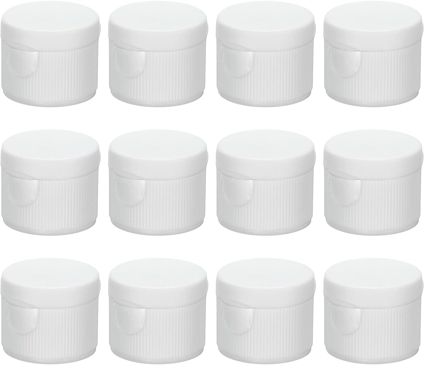 PATIKIL 20/410 Bottle Emptying Cap, 12pcs Plastic Replacement Flip It Top Dispensing Caps for Squeeze Shampoo and Lotion Bottles