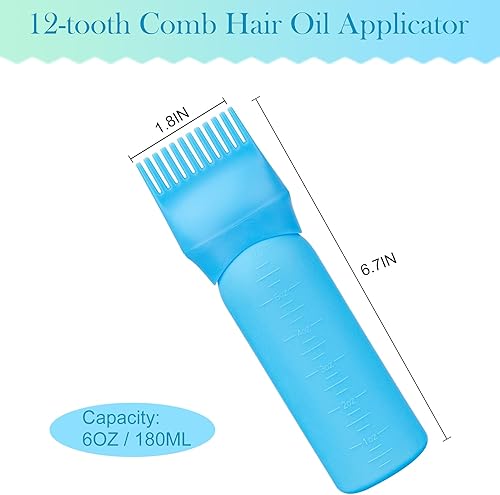 Miniatura 8 de Cosywell Botella aplicadora de peine de raíz de 6 onzas, cepillo aplicador de tinte para el cabello, paquete de 3 unidades para peine de raíces de