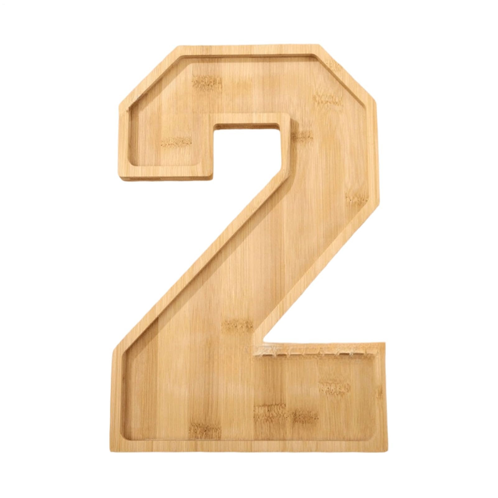 Muiltvoe Wood Serving Tray, Reusable Wooden Number Table Décor, Charcuterie Board Decorative Tray for Cheese, Snack, Candy, Chocolate, Cookie, Cake, Home, Bar, Birthday, Party