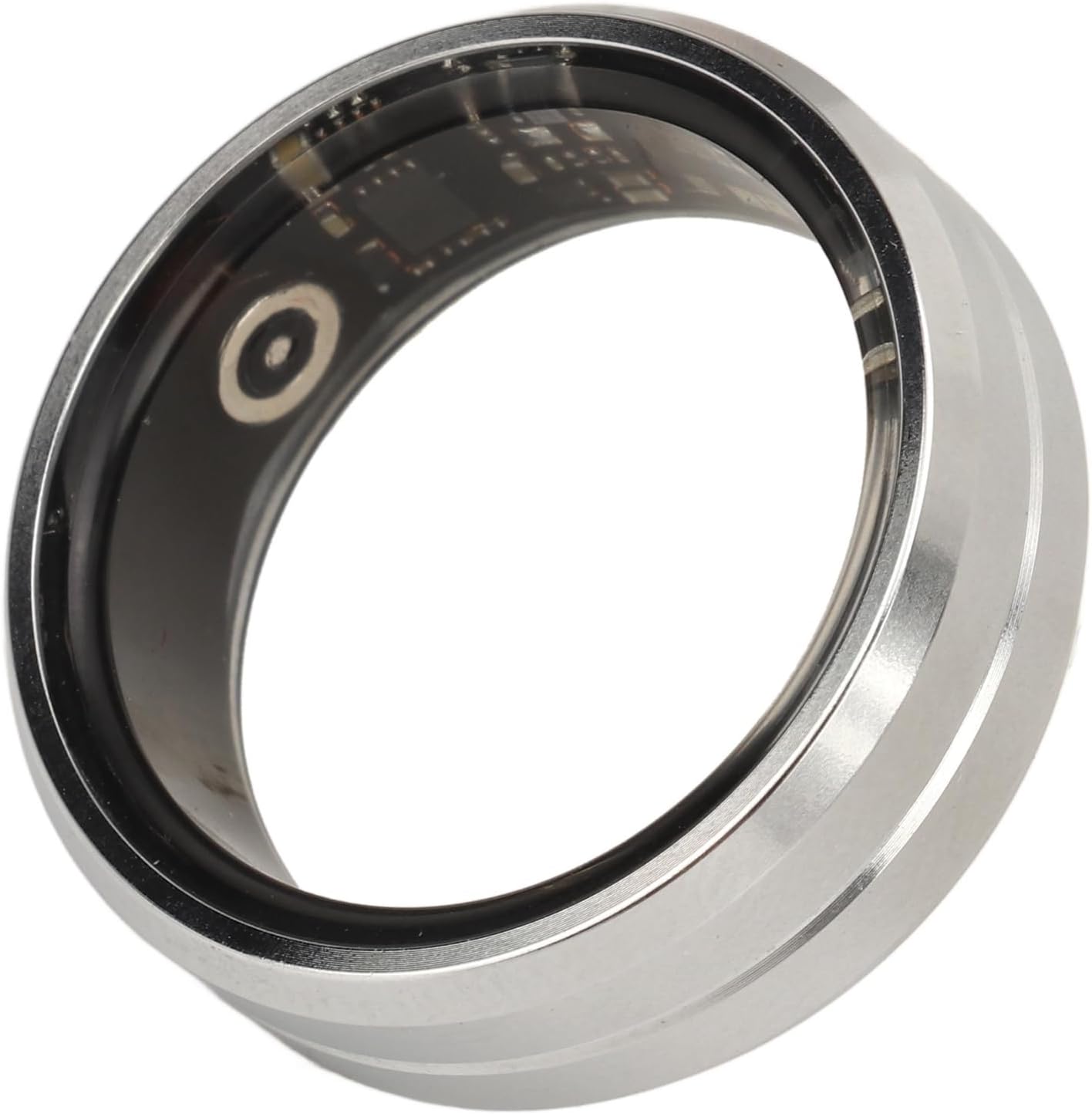 ASHATA Smart Ring Health Tracker, Health Tracker Ring to Monitor Fitness Sleep Heart Rate, Step Counting, Remotely Take Photo, IP68 Waterproof Smart Health Ring for Men Women, Silver (12)