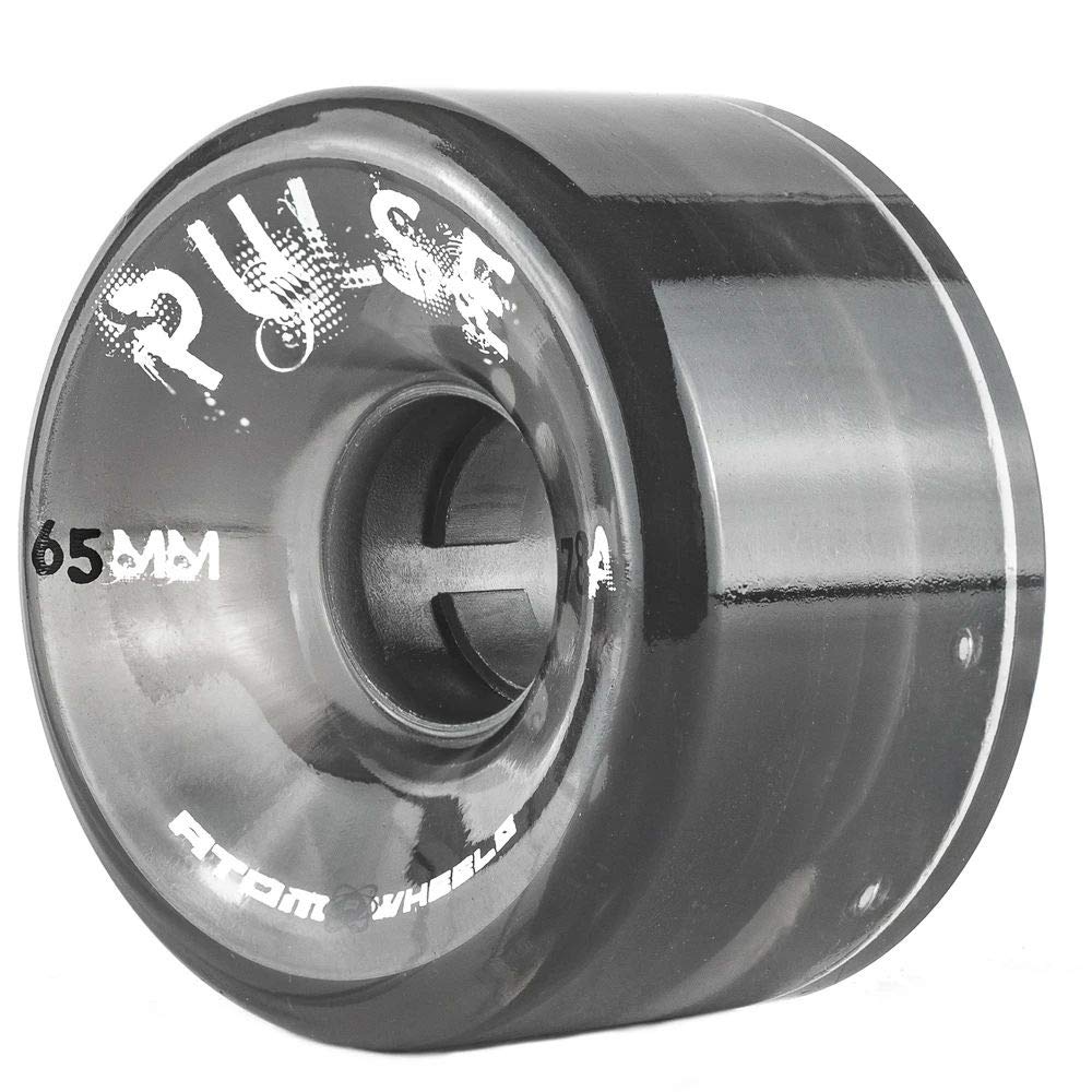 Atom Skates Quad Roller Wheels/Outdoor/Hardness 78A / 65x37 Black Pulse / 4 Wheels / 1 Pack