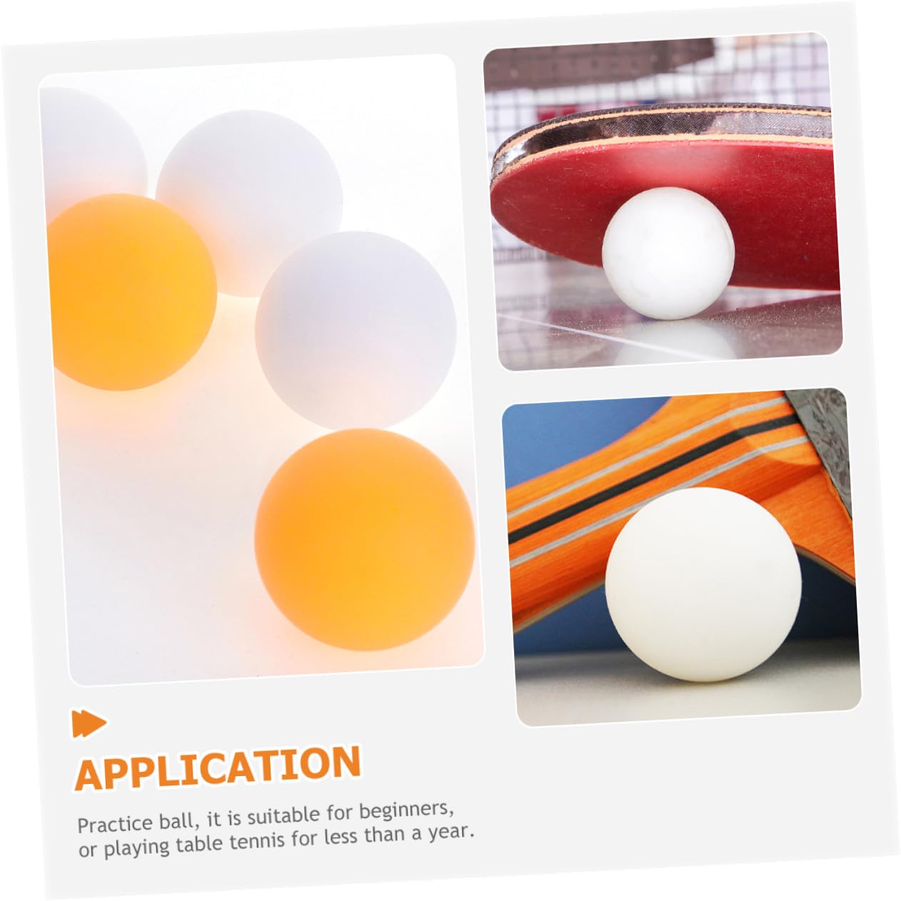 100 Unidades Unidades Pelotas de Entrenamiento para Tenis Mesa Bolas Pong para Práctica Clubes Escuelas y Exteriores