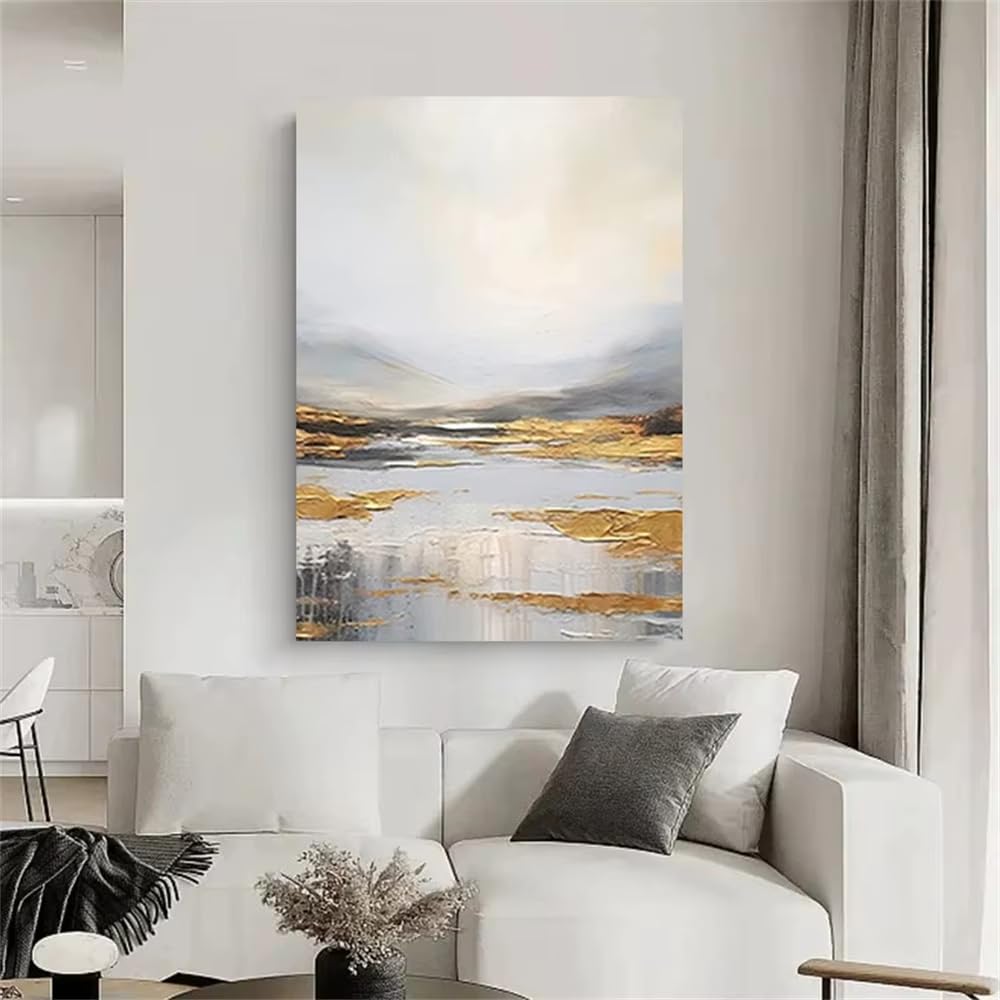 DFZEWKI Abstract on Canvas Lake Scenery Wall Art Picture for Home Living Room Decor Wall Art Prints Ideal(40x60cm(16x24in)/No frame)
