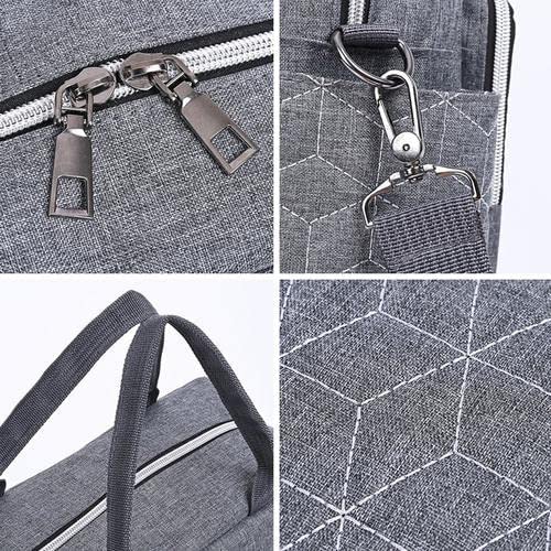 Cawevon Mommy Bags, Baby Diaper Bag, Durable And Practical Baby Bags For Boys Girls, Multifunctional Travel Diaper Handbag (Gray)