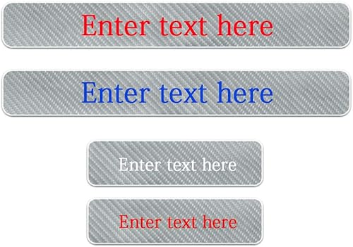 Protector de umbral de puerta de automóvil, personaliza tu texto, calcomanías de fibra de carbono 4D, antiarañazos, protector de pedal de